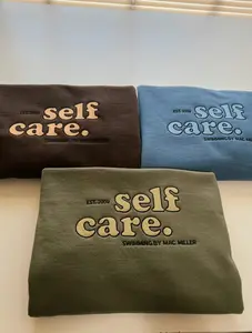 [Ship from US] Self Care Mac Miller Embroidered Sweatshirt, Crewneck, Unisex Embroidered Sweatshirt