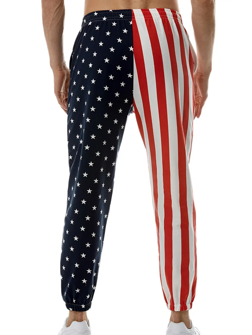 Unisex American Flag Jogger Pants USA Patriotic Sweatpants 4th of July Casual Sports Trousers
