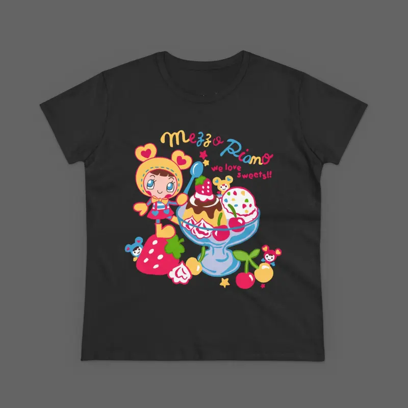 Mezzo Piano Tee - Sanrio Jojifuku Kawaicore Tshirt - Cutecore