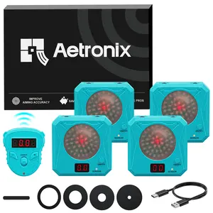 Wireless Dry Fire Laser Training System with 4 Laser Shooting Target & Bluetooth Remote, Supporting Single/Combo/Timer Modes, Real-Time Hit Statistics & Sound Feedback, 5 Adjustable Difficulty Sizes,   for Individual/Team PK & Tactical Simulation Training