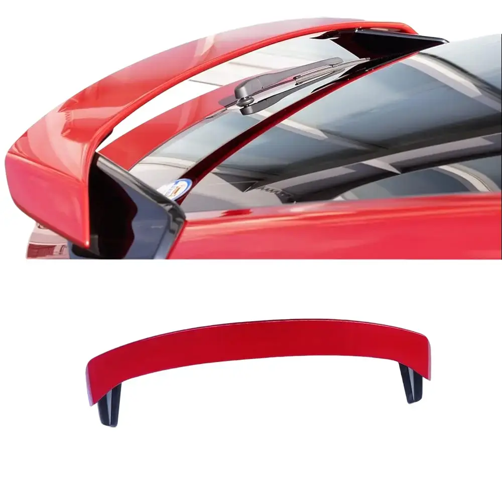 NINTE Aggressive HPD Style Automotive Rear Trunk Spoiler Wing, 1-Piece ABS Performance Car Accessory, Painted Gloss Black High Impact Aerodynamic Fit for 2022-2025 Honda Civic 11th Gen Hatchback Logo-Free Replacement Part