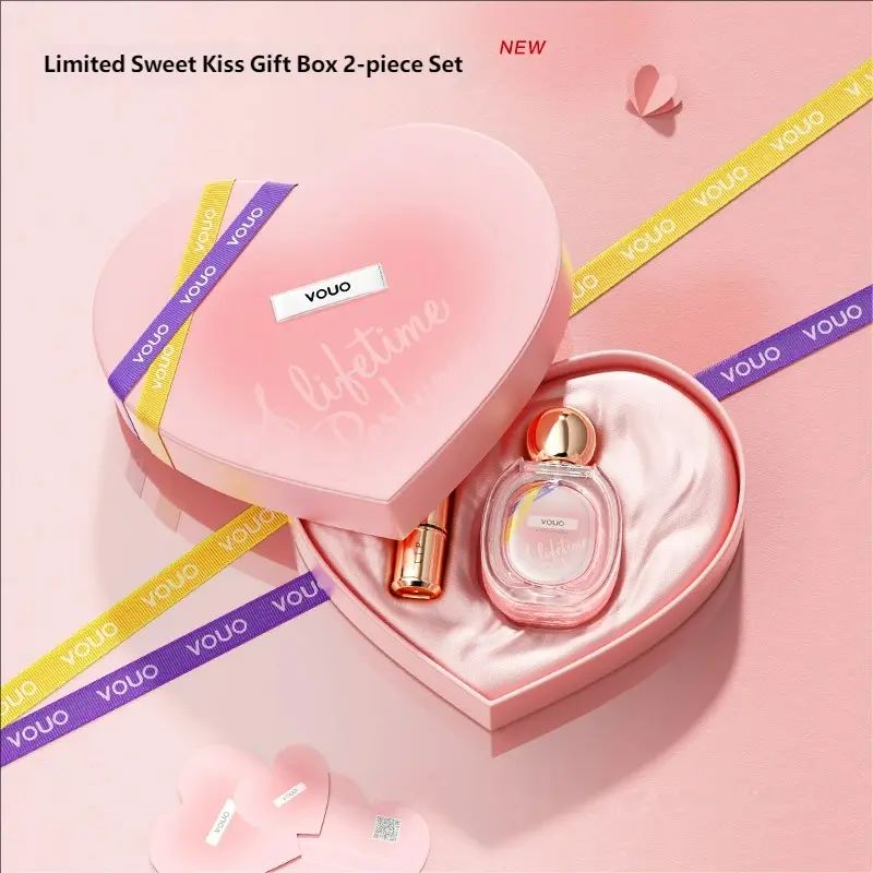 Luxurious Perfume Lipstick Set, Charming Floral Fragrance Spray, Color-Changing Gold Foil Lipstick, High-End Heart Gift Bag Box Packaging,Valentine's Day gifts, Mother's Day gifts, birthday gifts