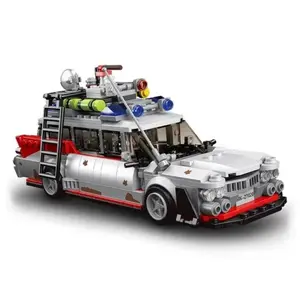 Ghostbusters Car Model Building Blocks, Creative Mini Ghost Movie Car Assembly Building Blocks, DIY Toys, Teenager's Gifts, Moc Blocks Set
