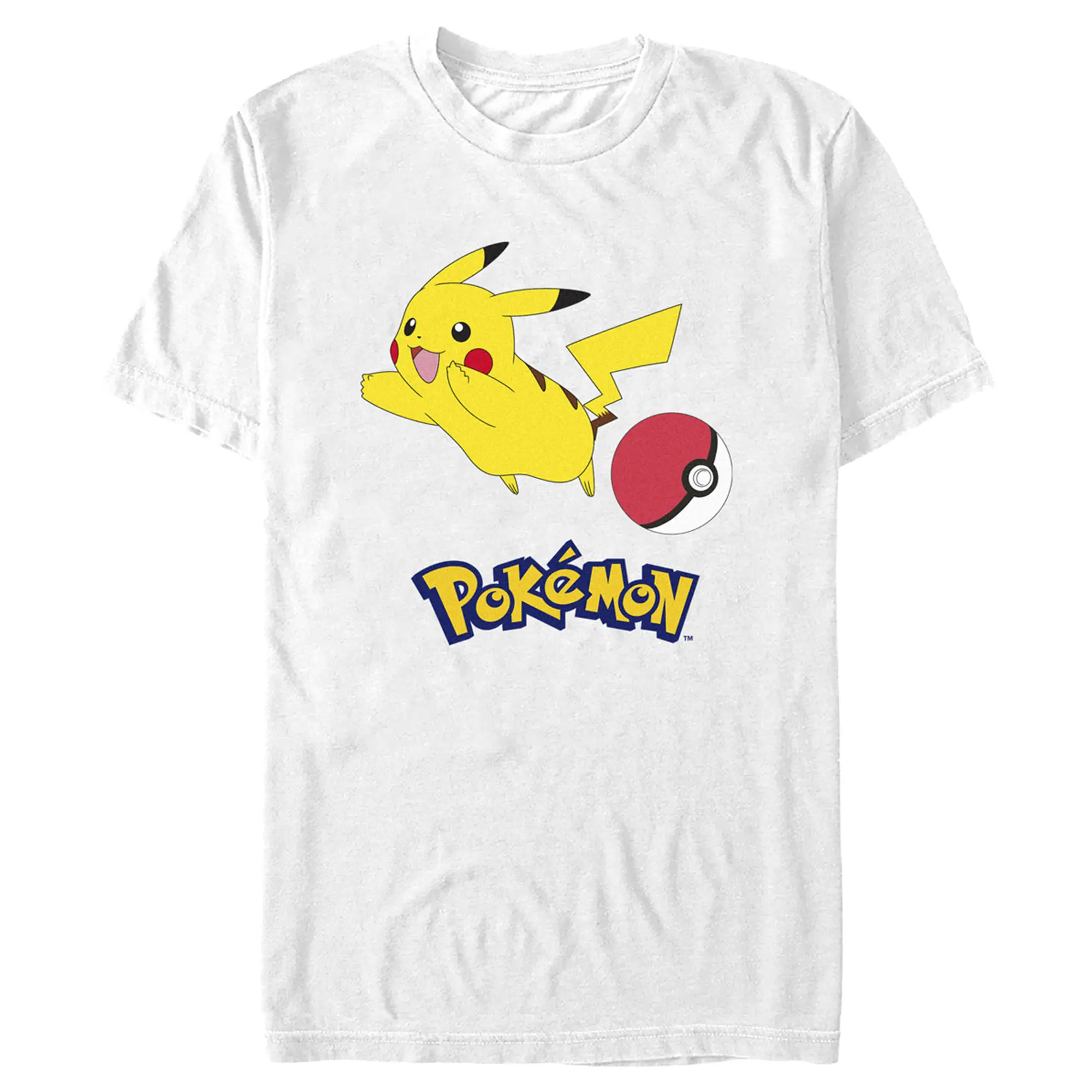 Men's Pokemon Pikachu and Pokeball T-Shirt