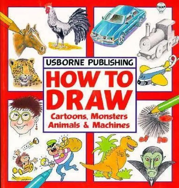 USED Book - How to Draw Cartoons, Monsters, Animals and Machines by J. Tatchell (Paperback) - english