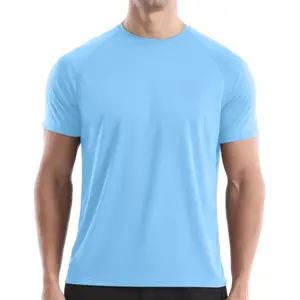 Men's Rash Guard Short Sleeve, UPF 50+ UV Sun Protection Swim Shirts, Quick Dry Lightweight Water Surf Beach T-Shirt