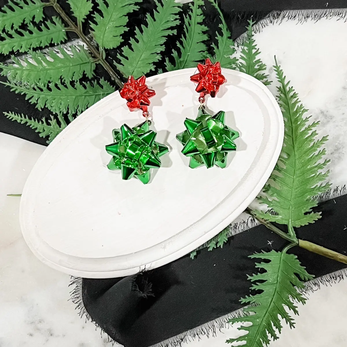 Christmas Bow Earrings
