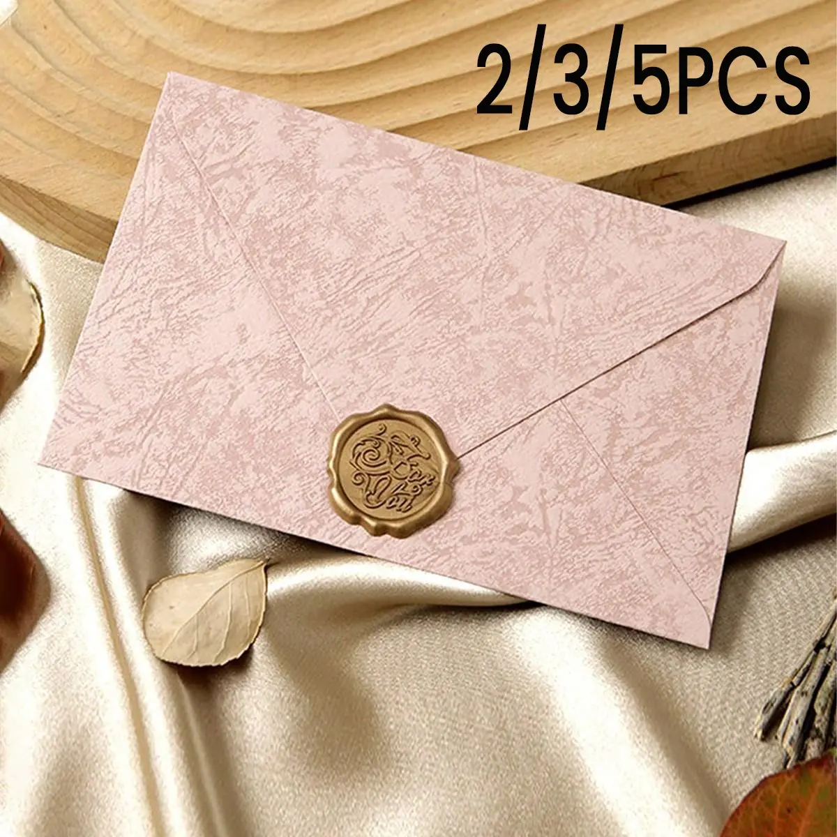 2/3/5 Pure Color Paper Envelopes and Seal Stickers, Vintage Multi-Purpose Card Envelopes for Office, Wedding Invitations, Valentine's Day, New Year Gifts
