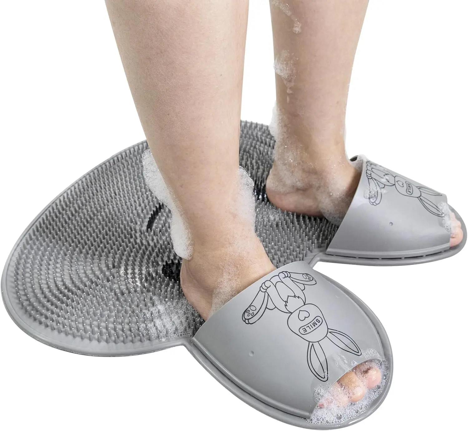 Tutu massage foot mat bathroom non-slip mat bath foot rubbing artifact foot washing dead skin shower room floor mat  Pad Rabbit Lazy Tool