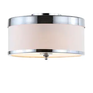 JONATHAN Y David Glam Metal LED Flush Mount; for Living Room,Bedroom, Kitchen, Office