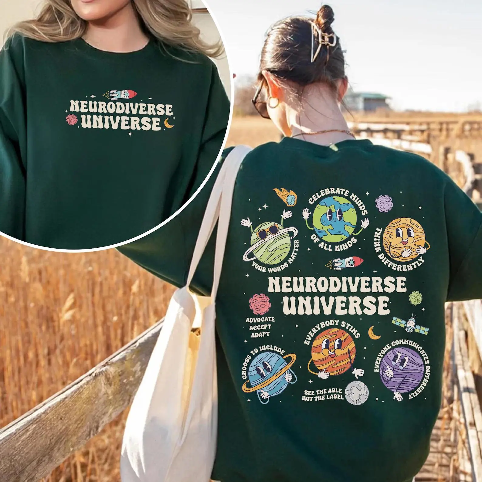 Autism Awareness Sweatshirt, Neurodiverse Universe Shirt, Sped Teacher Gift, Special Education Shirt, Vintage Graphic Tees