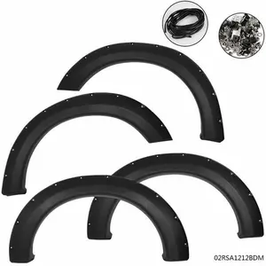 Fit For 2004-08 Ford F150 Textured Pocket River Style Bolt On Fender Flares 4PCS