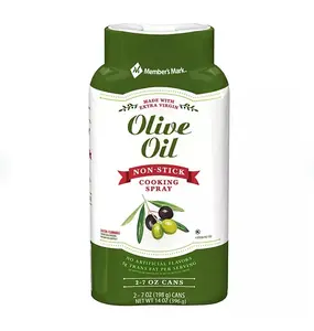 Member's Mark Olive Oil Non-Stick Cooking Spray 7 oz 2 pk Made with Extra Virgin Olive Oil No Artificial Flavors