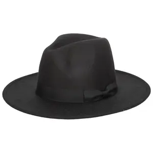 San Diego Hat Co. Men's Faux Felt Fedora w/ Grossgrain