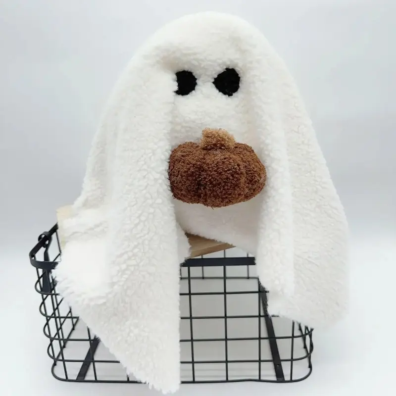 New pumpkin pillow, 11-inch ghost plush toy Halloween decoration, cute soft Halloween party decoration pillow, birthday, Thanksgiving, Christmas, for boys and girls