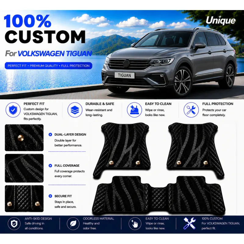 Car Floor Mats forVW Tiguan allspace.Volkswagen VW Touran.VW Multivan.VW Touareg.VW Caddy.VW Taigo.VW Tayron.Left Hand Drive or Right Hand Drive  2008 2009 2010 2011 2012 2013 2014 2015 2016 2017 2018 2019 2020 2021 2022 2023 2024 2025 2026