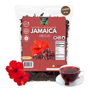 Green Royalty- Jamaica Flor(Hibiscus flower) 4oz bag  Beverage Tea Herbal Fruit
