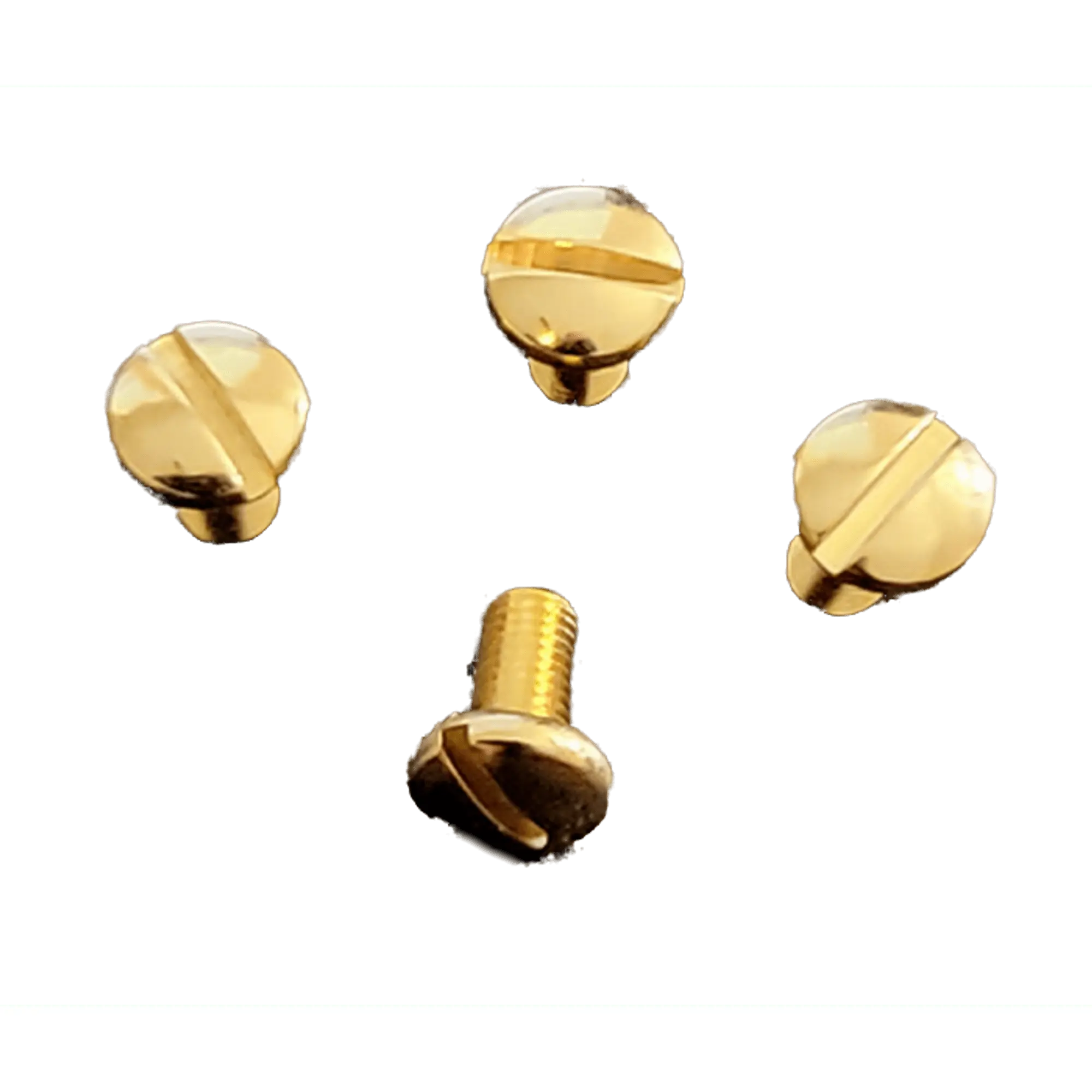 1911 - Slotted Polished Gold Grip Screws
