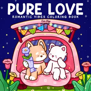 Pure Love: Adult Coloring Book Featuring Fuzzy Animal Couples in Sweet Moments and Cozy Valentines, Cute and Easy Designs for Relaxation Paperback