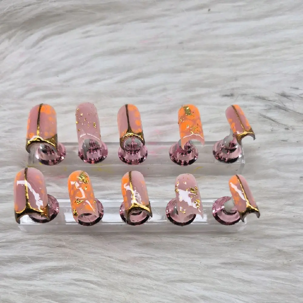 Croc & Chrome Press On Nails