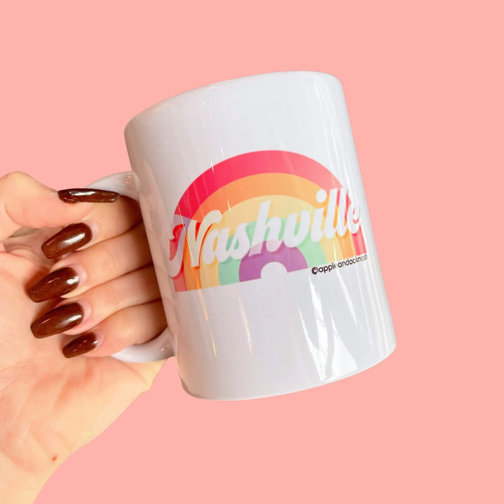nashville rainbow mug