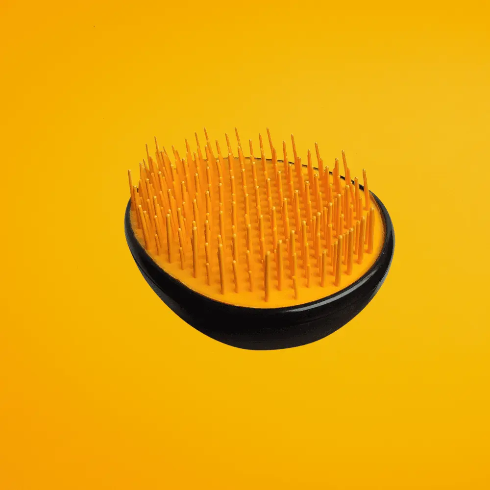 Wash and Style Detangle Hair Brush - Orange Egg-Shaped Design for Hair, Beard & Waves - Ideal for Dreadlock Detangling & Re-Twist