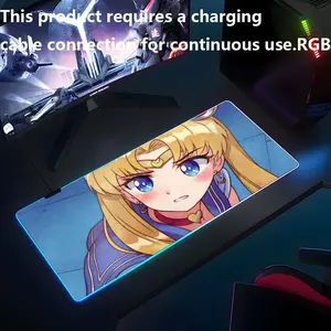 Anime S-Sailor Moon  Mouse Pad RGB Rubber Antislip Keyboard Pad 40x90cm  Mousepad Gaming Accessories XXL Office Computer Mat