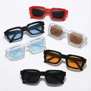 6 - Pack Vintage Rectangle Frame Sunglasses for Men & Women – Retro Fashion Sun Glasses with UV400 Protection, Luxury Design Eyewear