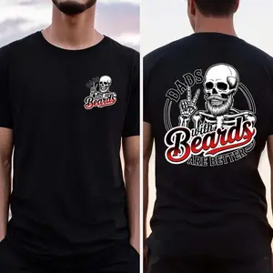 Dads With Beards Are Better T-shirt, Funny Dad T-shirt, Cool Dad T-shirt, Dad Life, Dad Birthday Gift Tee, Skeleton Dad, Father's Day, Men's Trending Print Shirt
