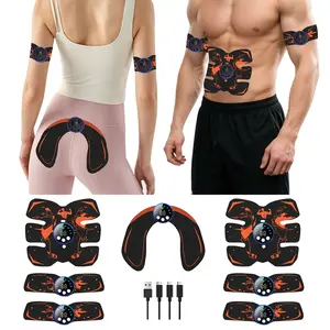 Abdomen & Buttock Massager Kit, Rechargeable Dual Muscle Toner with 29 Levels Intensity, Butt Lifting & Shaping Set for Home Gym Workout Muscle Stimulator