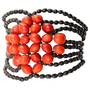 Eco-friendly Good Luck Bracelet for Women w/ Huayruro Meaningful  Red Seeds