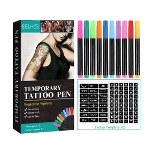 EELHOE Temporary Tattoo Pen Set – Multi-Color Body & Face Drawing Pens for DIY Art and Makeup