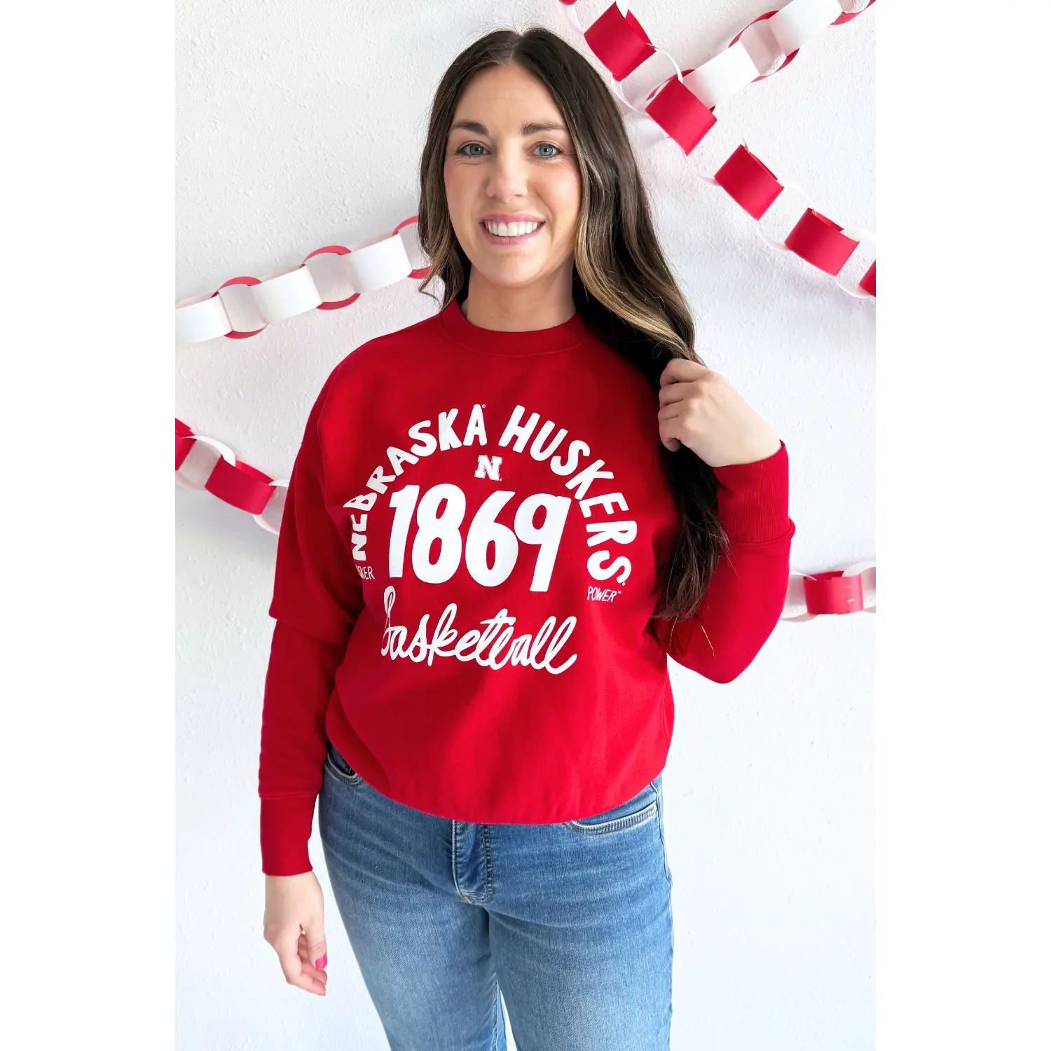 Nebraska Huskers Trademark Basketball Sweatshirt