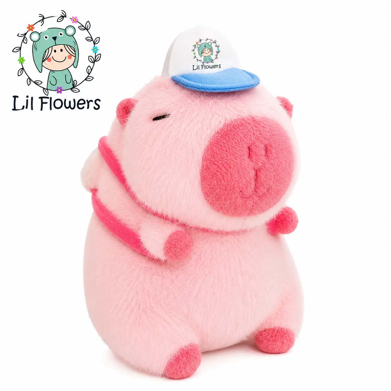 Pink Capybara Plush Toy, 1 Count Cute Capybara Cuddly Stuffed Animal, Soft Stuffed Animals, Soft & Comfy Plush Toy, Huggable Stuffed Animal, Birthday & Holiday Gift for Boys & Girls, Stuffed Animal Gifts,