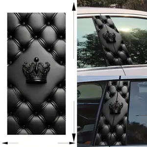 Pack of 2 Crown Pattern Car Stickers: Set of 2 - Waterproof, Scratch Resistant, Suitable for All Models - Auto Accessories and Holiday Decorations for All Vehicles, Suitable for Laptops, Cars