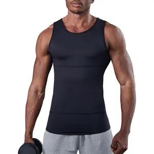 KOCLES Men's Plain Activewear Tank Top Vest Shapewear Undershirts, Compression Shirt, Back To School Workout Top, Tummy Flattering Outfits, Men Shapewear Tummy Control, Tummy Hiding Clothes for All Seasons, Fall Outfits, Fallfreshness, Fall Clothes, Gym