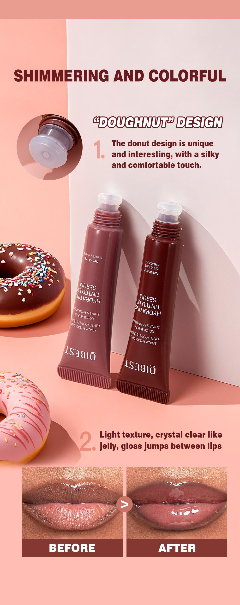 Long Lasting Lip Gloss, 1 Count Moisturizing LipGlaze, Glossy Lip Glaze Stick, Plumping Lip Oil LipStick, Lip Plumping Lipstick for Girls &Women,Makeup