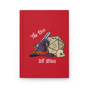 Funny Dungeons and Dragons Hardcover Journal Matte, RPG Gaming Notebook, Tabletop Roleplaying Diary, Dungeon Master Gift, DND Planner