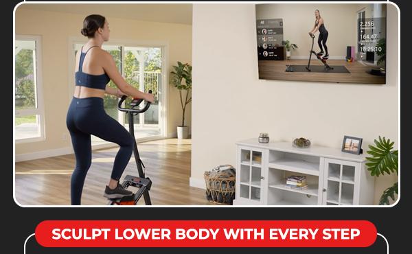 Sunny Health & Fitness Foldable Stair Stepper Climber with Extended Range Motion, Dual Handlebars, Home Gym Workout Fitness, Compact Space-Saving Home Cardio, Full-Body Hiking Mountain Climb Leg/Glute/Core Trainer, Quiet Operation, 330 lbs Capacity Sunny Health & Fitness Foldable Stair Stepper Climber with Extended Range Motion, Dual Handlebars, Home Gym Workout Fitness, Compact Space-Saving Home Cardio, Full-Body Hiking Mountain Climb Leg/Glute/Core Trainer, Quiet Operation, 330 lbs Capacity