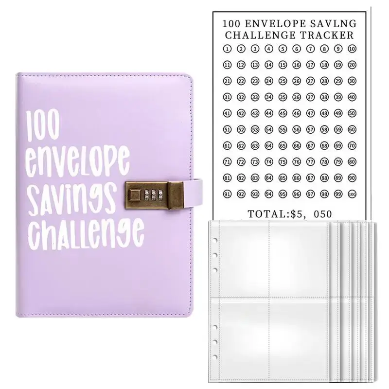 100 Savings Challenge Envelopes Savings Binder With Password Lock