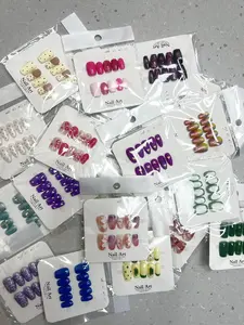 Stacey(5593)gc.handmade Press on nails scoop and wholesale