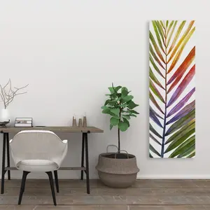 Begin Home Decor C1RC20609YR7PV 20 x 60 in. Watercolor Tropical Palm Leave - Exotic Floral Canvas Decor