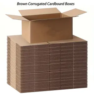 Mailing Shipping Boxes, 7.87x4.13x5.31inches, Brown Corrugated Cardboard Mailer Box With Lids, Single Wall, 32Lb/sq inch,