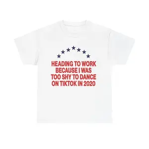 Too Shy to Dance Tee – Funny TikTok Shirt, Unisex Streetwear, Retro Workwear Vibes,Viral Quote Shirt, Oversized Streetwear Fit