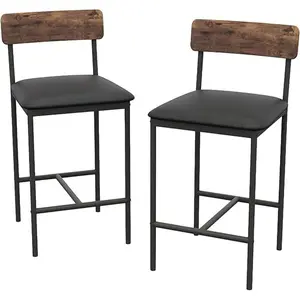 Dining Bar Table Set for 2 with 3 Storage Shelves,Pub Bar Counter Table with 2 Footrest Chairs,Dining Table Set for 2,High Top Table and Chairs for 2 with Upholstered Chairs,36" Table