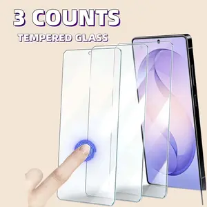 3 Counts Front Cover Tempered Glass Screen Protectors Suitable for S26 S26Plus S26Ultra S 26 - Featuring Ultra Clarity, Scratch Resistance, Durability, Fingerprint Resistance Suitable for S25 S25Plus S25FE S25Ultra