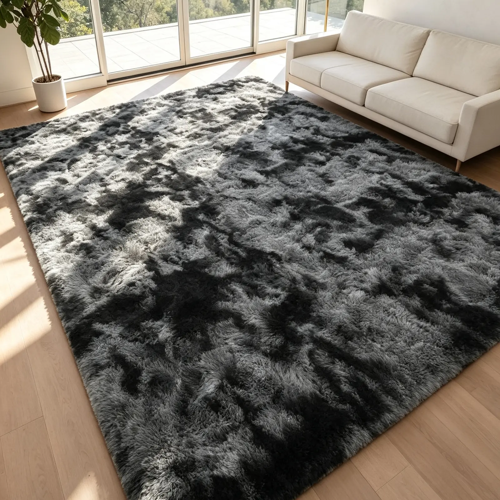 Plush Shaggy Long Fur Rug Ultra-Soft Fluffy Non-Slip Cozy Floor Mat for Living Room Bedroom Home Decor