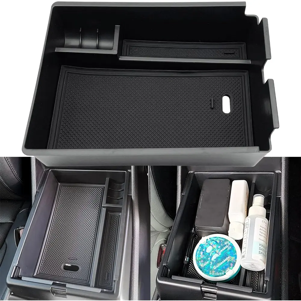 Car Center Console Organizer Tray for Kia Sportage 2023-2025 (NQ5) - Anti-Slip, No-Rattle ABS Plastic Matte Finish Armrest Secondary Storage Box for All-Season Use