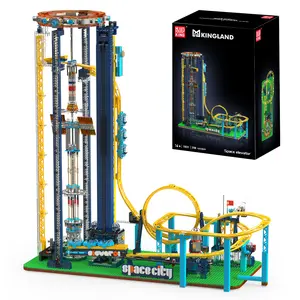 Mould King 11031 Technik Large Space Loop Roller Coaster Kit, MOC Theme Park Loop Coaster Model Building Blocks Toy for Adults (3118 Pieces)