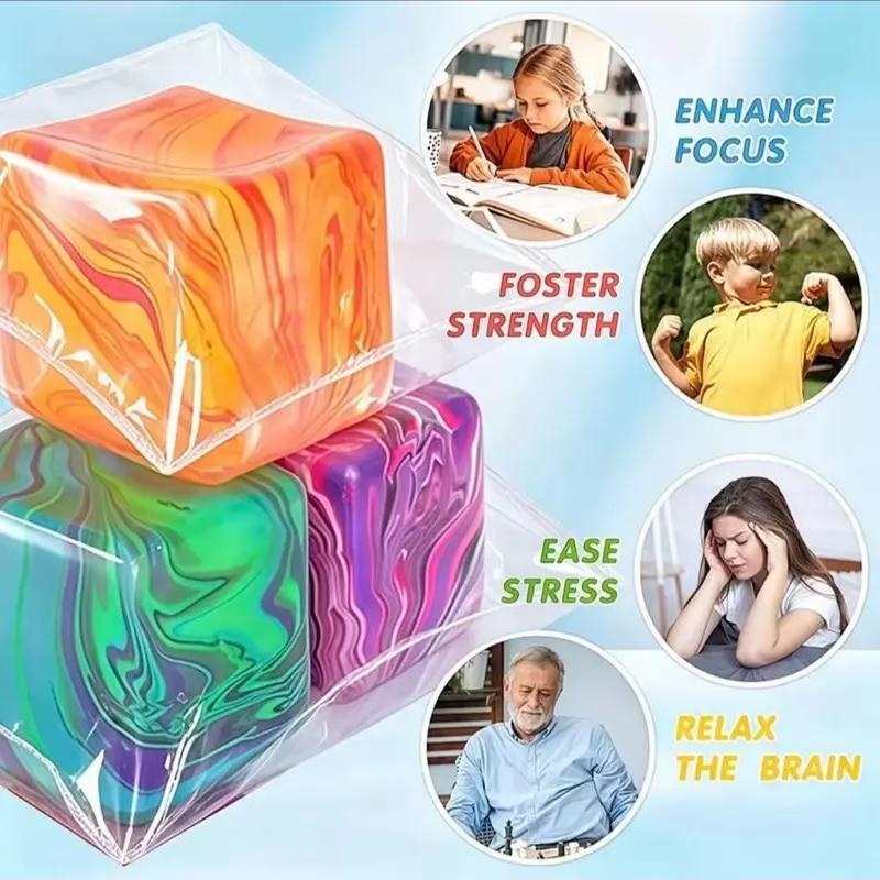 Same Pattern Ice Cube Squeeze Toy, Stress Relief Cubic Block, Maltose Squeeze Fun, Perfect for Relaxing Moments
